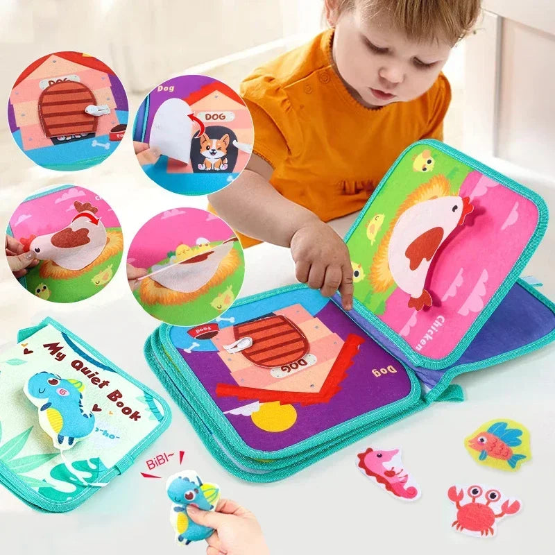 Montessori Busy Book – Lernbuch & Reisespielzeug für Kinder ab 3 Jahren