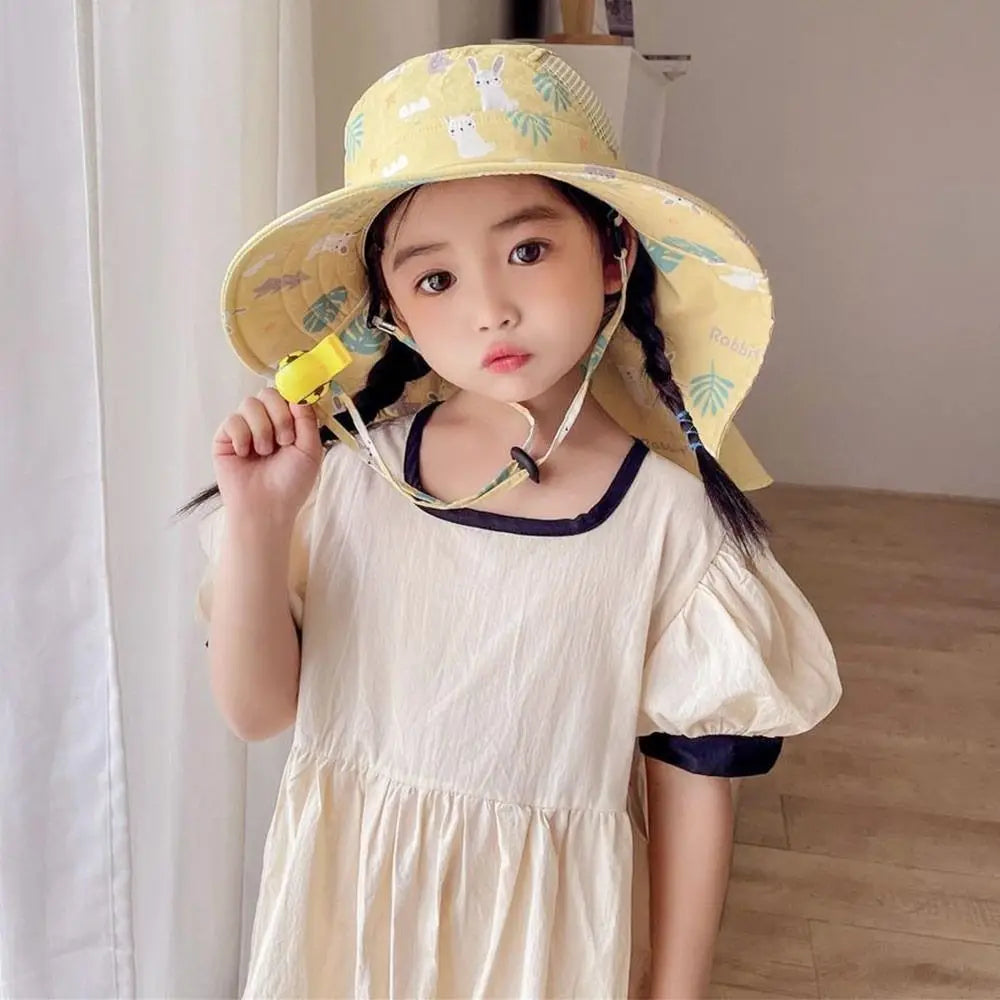 Kinder-Sonnenhut mit Trillerpfeife – Verstellbarer Bucket Hat für Kinder von 3–10 Jahren