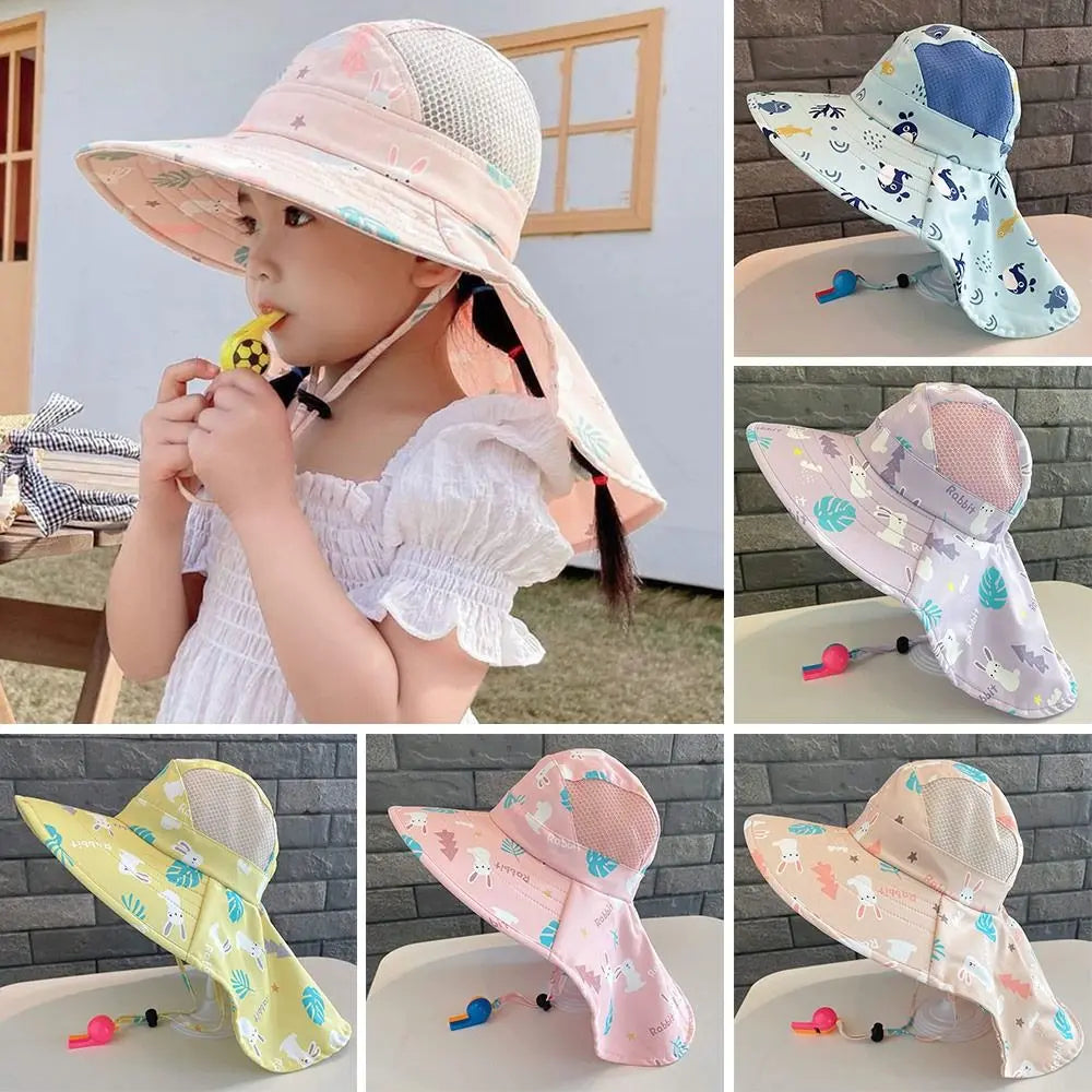 Kinder-Sonnenhut mit Trillerpfeife – Verstellbarer Bucket Hat für Kinder von 3–10 Jahren
