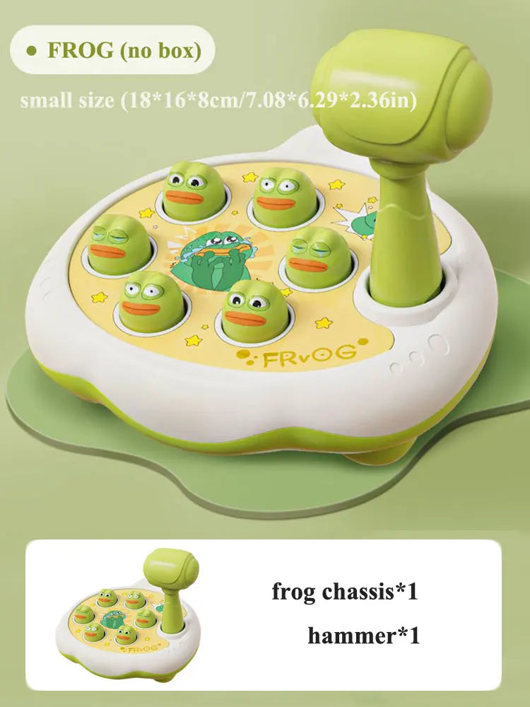 Montessori Lernspielzeug für Kleinkinder – Ente, Frosch oder Schwein mit Hammer | Fördert Motorik & spielerisches Lernen