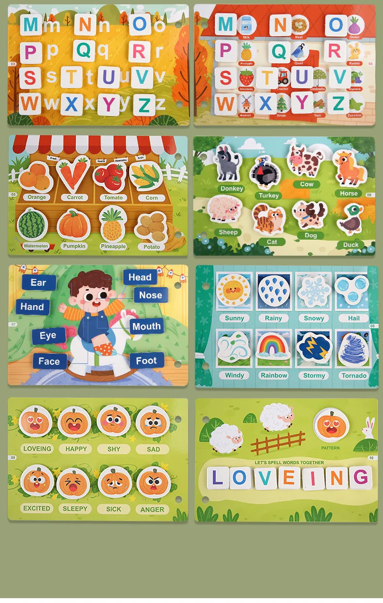 Montessori Szenen-Stickerbuch – Wiederverwendbares Lernspielzeug zur Förderung von Kreativität & Motorik ab 3 Jahren