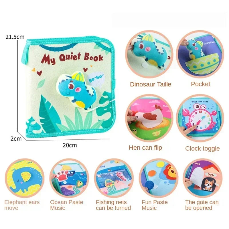 Montessori Busy Book – Lernbuch & Reisespielzeug für Kinder ab 3 Jahren