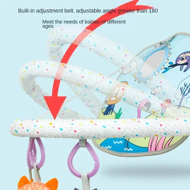 Baby Aktivitätsspielzeug für Autositz, Kinderwagen & Babybett – Stoffspielzeug mit Rassel und Spiegel ab Geburt