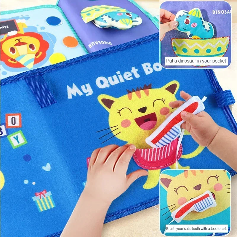 Montessori Busy Book – Lernbuch & Reisespielzeug für Kinder ab 3 Jahren