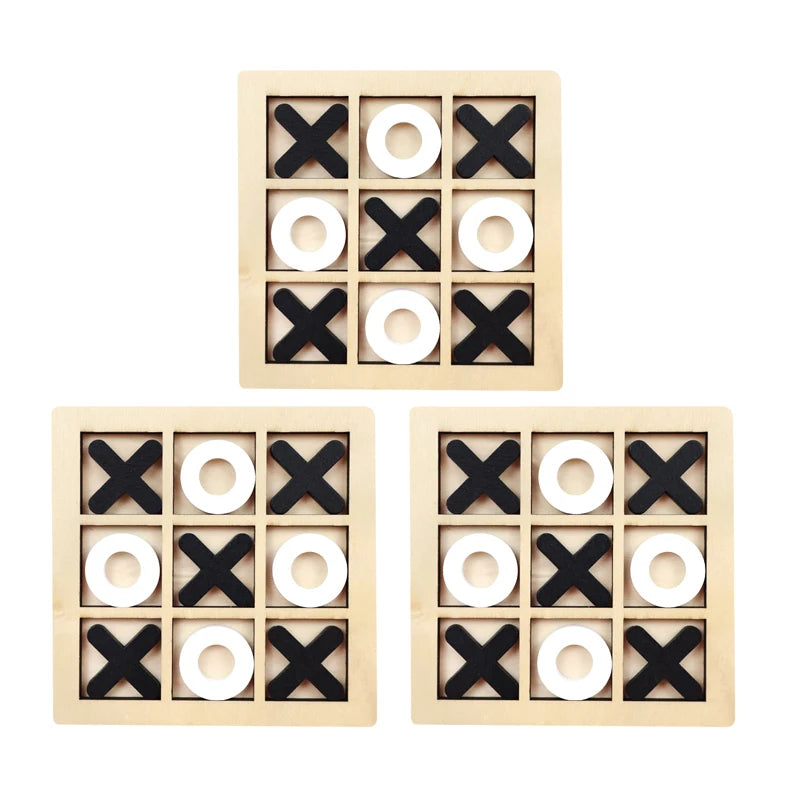 Montessori XO Holzspiel – Tic-Tac-Toe Lernspiel für Konzentration & logisches Denken ab 3 Jahre