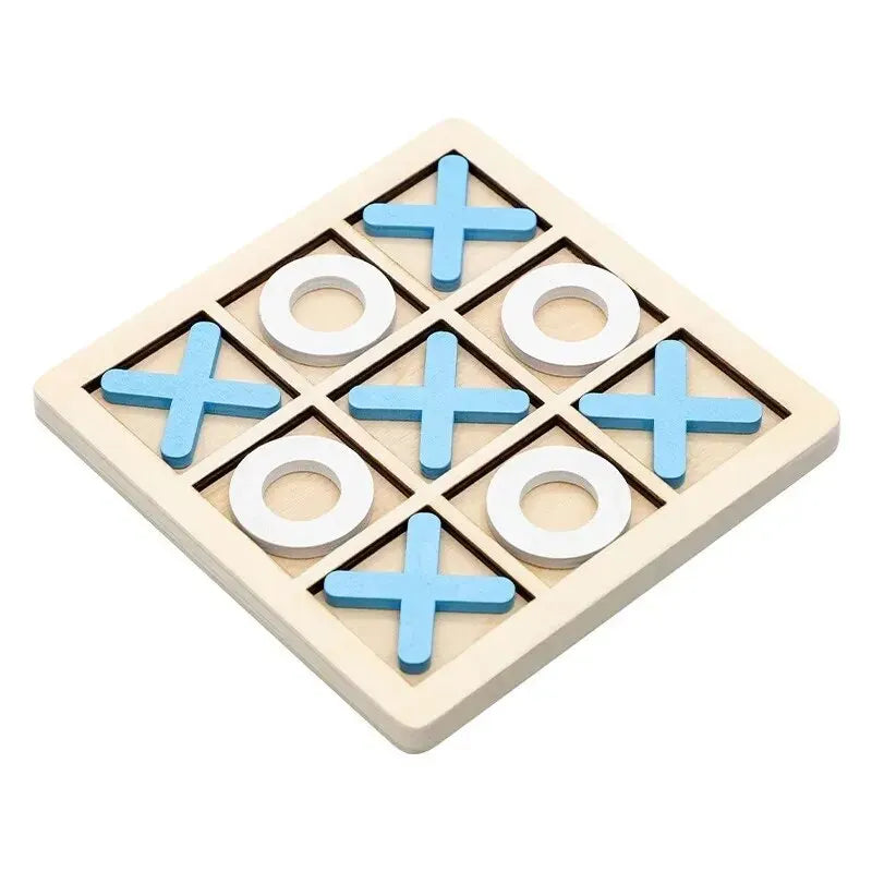 Montessori XO Holzspiel – Tic-Tac-Toe Lernspiel für Konzentration & logisches Denken ab 3 Jahre