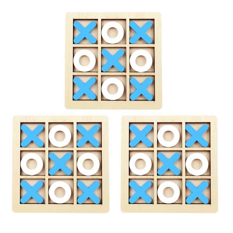 Montessori XO Holzspiel – Tic-Tac-Toe Lernspiel für Konzentration & logisches Denken ab 3 Jahre