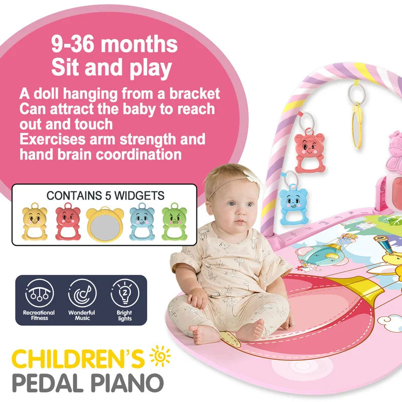 Baby-Spielbogen mit Musik & Piano – Krabbeldecke und Spielmatte ab Geburt