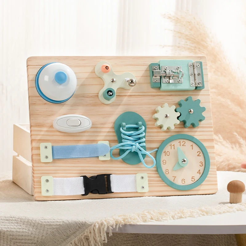 Montessori Lenkrad Busy Board aus Holz – Spielspaß für kleine Autofans