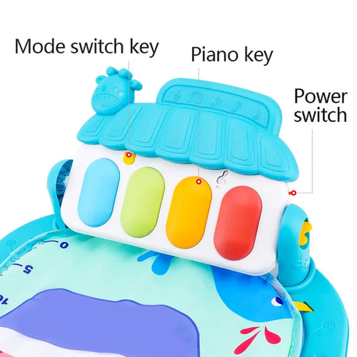 Baby-Spielbogen mit Musik & Piano – Krabbeldecke und Spielmatte ab Geburt