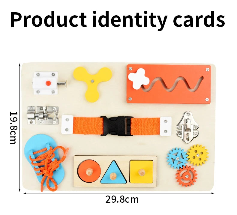 Montessori Lenkrad Busy Board aus Holz – Spielspaß für kleine Autofans