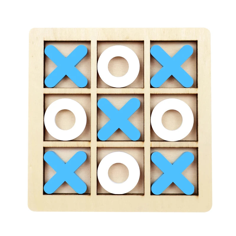 Montessori XO Holzspiel – Tic-Tac-Toe Lernspiel für Konzentration & logisches Denken ab 3 Jahre