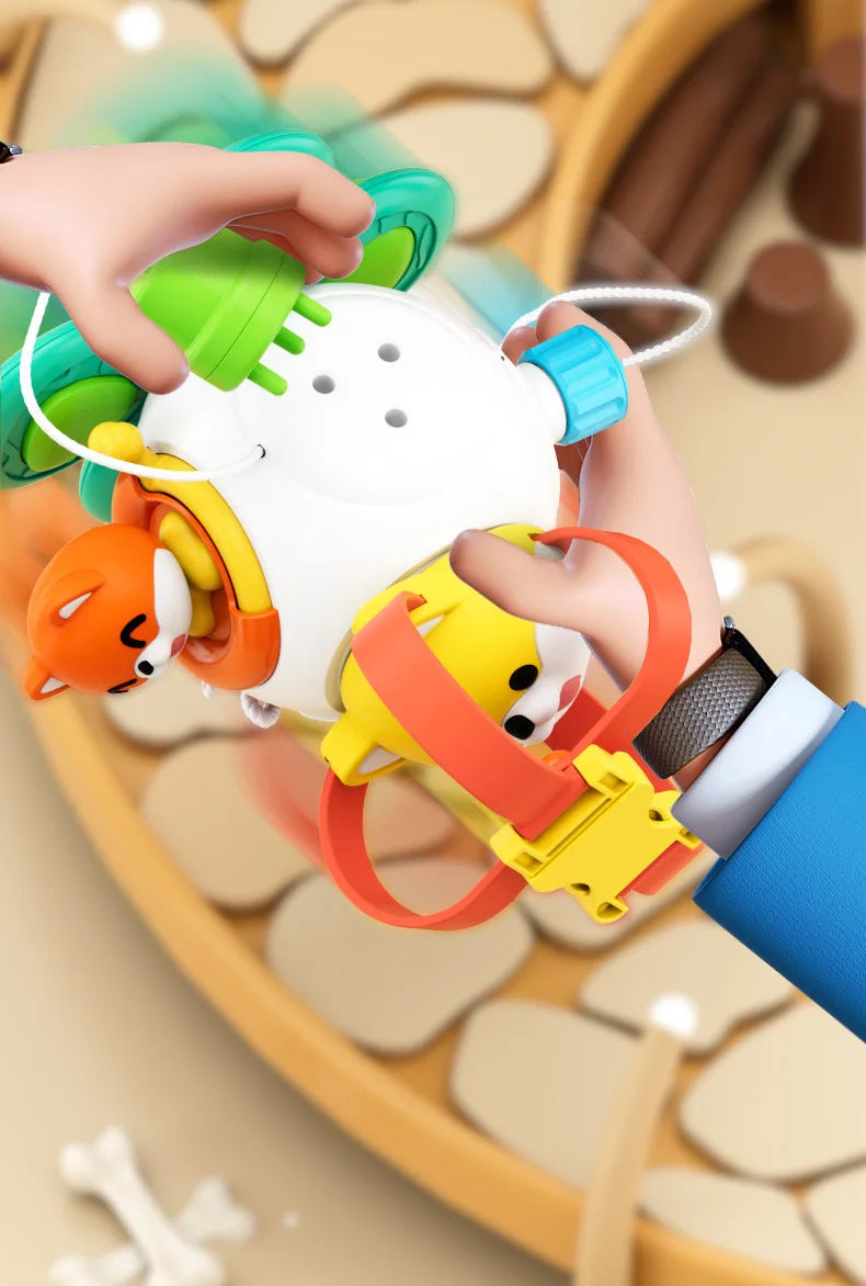 Baby Busy Board Würfel – Montessori Sensorikspielzeug für Kleinkinder | Lernspielzeug zur Förderung der Feinmotorik und ideal für unterwegs ab 1 Jahr