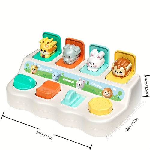 Montessori Pop-Up Tierspielzeug – Lernbox zur Förderung von Logik & Motorik | Perfektes Geschenk für Kinder ab 0 Jahren