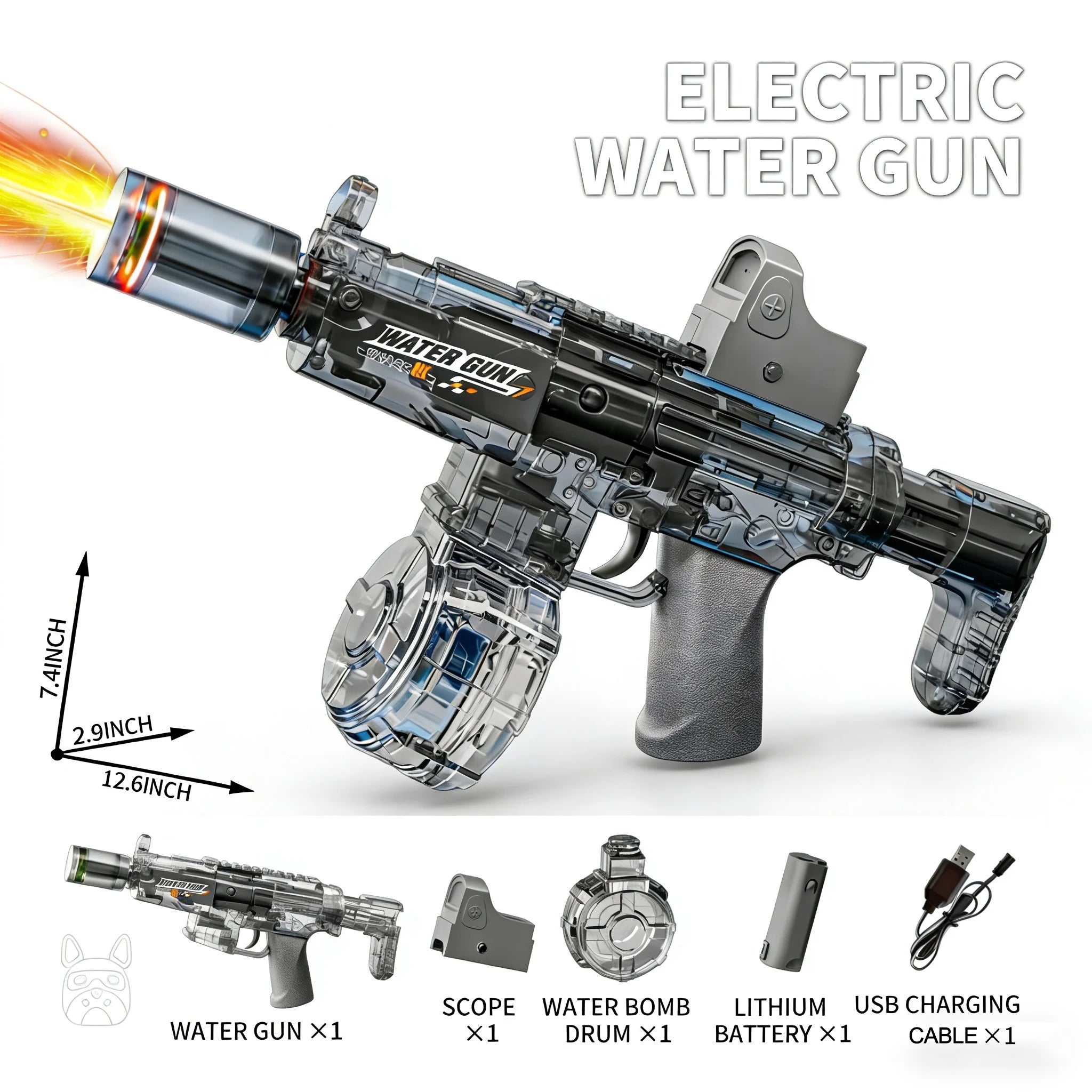 Elektrische Wasserpistole für Kinder – Wiederaufladbare automatische Wasserpistole für Outdoor-Spaß ab 15,90€