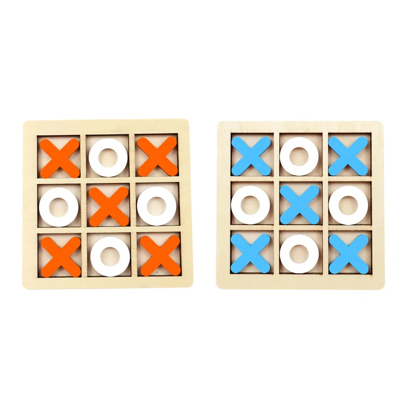 Montessori XO Holzspiel – Tic-Tac-Toe Lernspiel für Konzentration & logisches Denken ab 3 Jahre