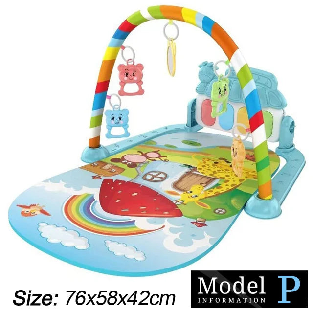 Baby-Spielbogen mit Musik & Piano – Krabbeldecke und Spielmatte ab Geburt