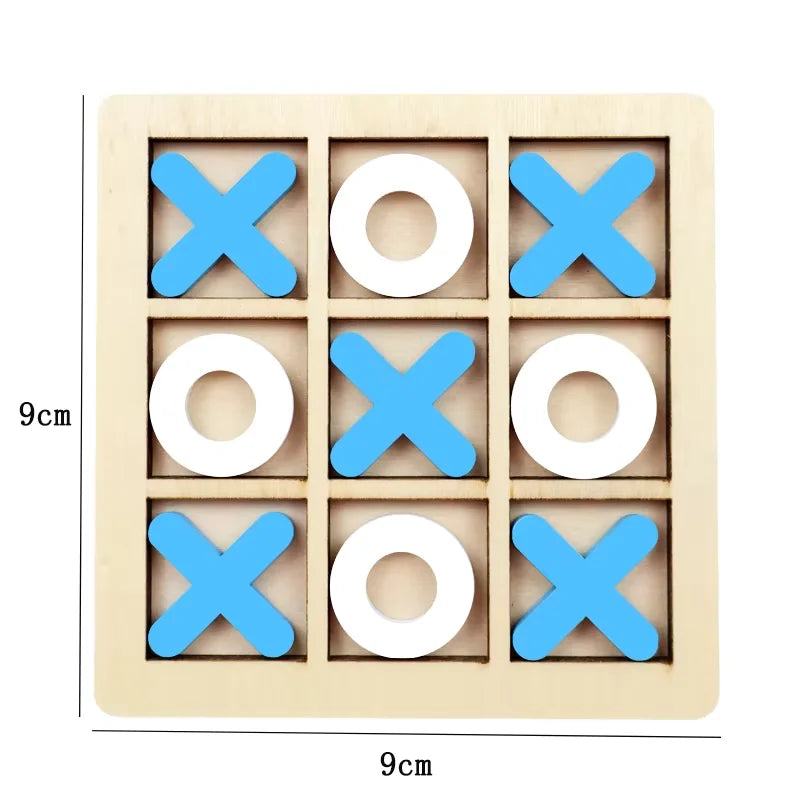 Montessori XO Holzspiel – Tic-Tac-Toe Lernspiel für Konzentration & logisches Denken ab 3 Jahre