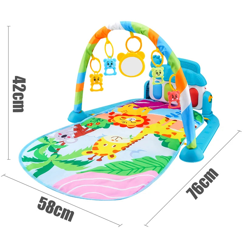 Baby-Spielbogen mit Musik & Piano – Krabbeldecke und Spielmatte ab Geburt