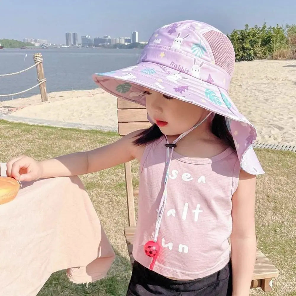 Kinder-Sonnenhut mit Trillerpfeife – Verstellbarer Bucket Hat für Kinder von 3–10 Jahren
