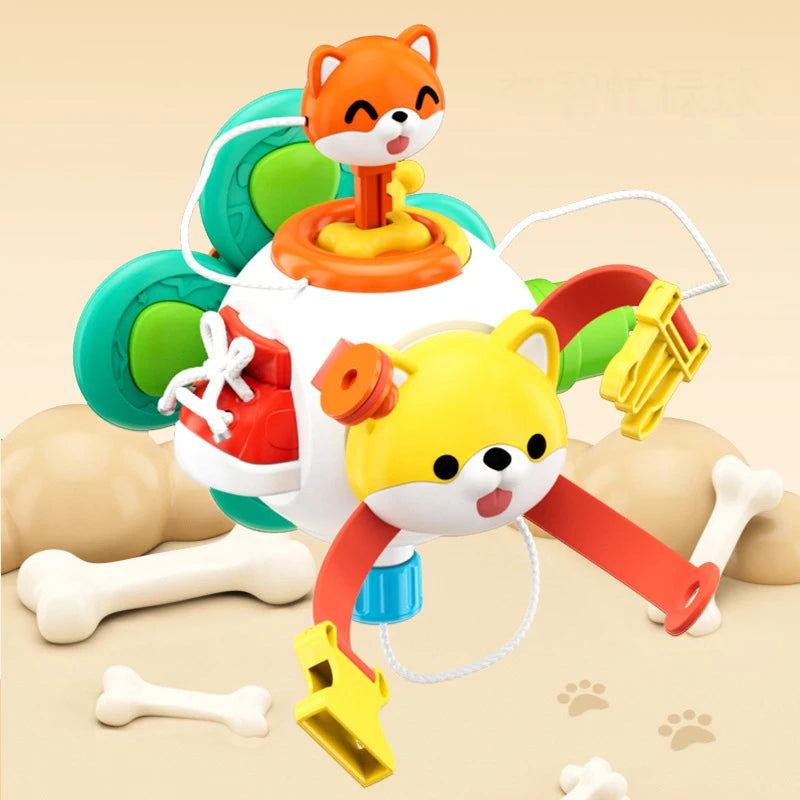 Baby Busy Board Würfel – Montessori Sensorikspielzeug für Kleinkinder | Lernspielzeug zur Förderung der Feinmotorik und ideal für unterwegs ab 1 Jahr
