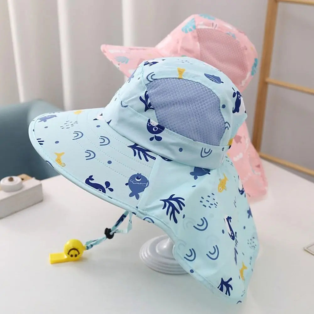 Kinder-Sonnenhut mit Trillerpfeife – Verstellbarer Bucket Hat für Kinder von 3–10 Jahren