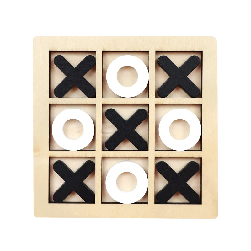 Montessori XO Holzspiel – Tic-Tac-Toe Lernspiel für Konzentration & logisches Denken ab 3 Jahre