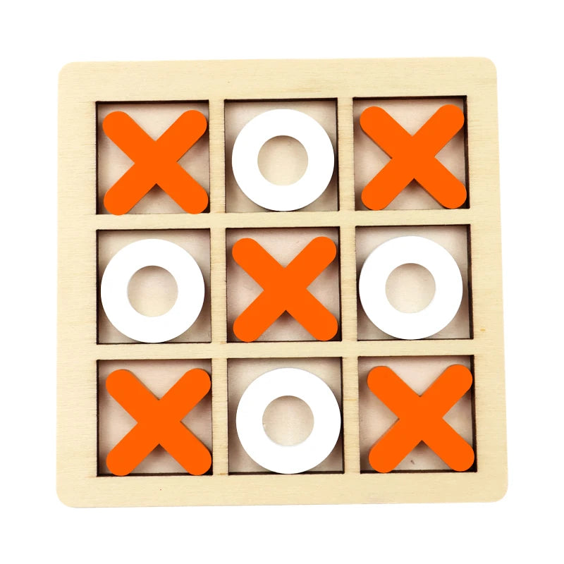 Montessori XO Holzspiel – Tic-Tac-Toe Lernspiel für Konzentration & logisches Denken ab 3 Jahre