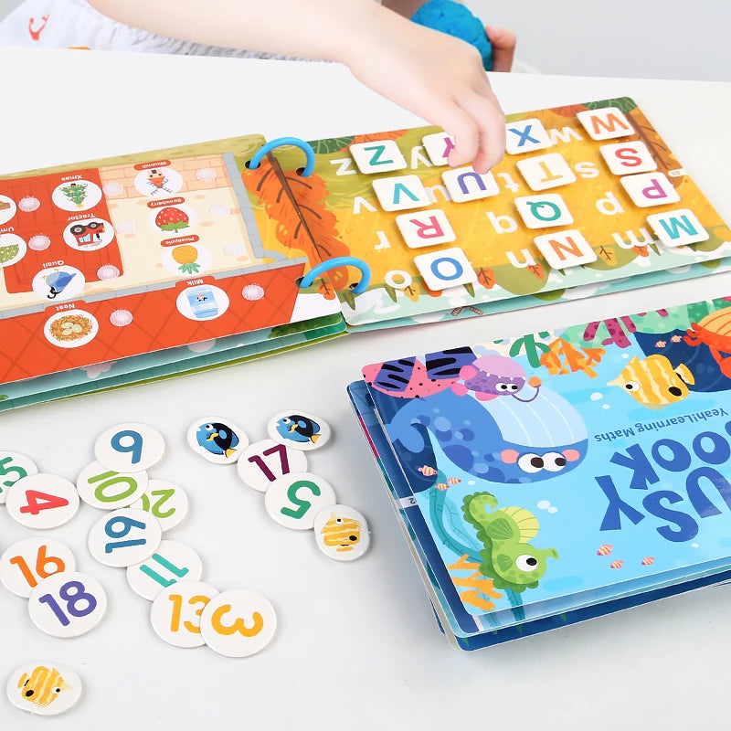Montessori Szenen-Stickerbuch – Wiederverwendbares Lernspielzeug zur Förderung von Kreativität & Motorik ab 3 Jahren