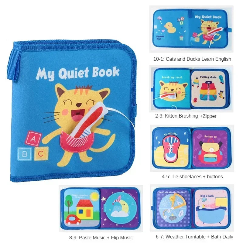 Montessori Busy Book – Lernbuch & Reisespielzeug für Kinder ab 3 Jahren