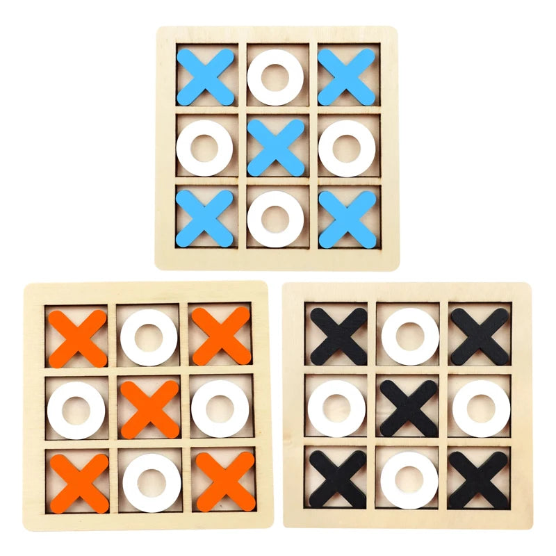Montessori XO Holzspiel – Tic-Tac-Toe Lernspiel für Konzentration & logisches Denken ab 3 Jahre