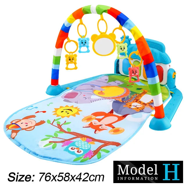 Baby-Spielbogen mit Musik & Piano – Krabbeldecke und Spielmatte ab Geburt